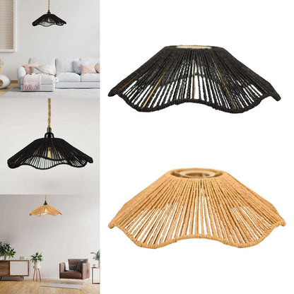 RopeWoven HandWoven Rope Lampshade  Decorative Chandelier  Ceiling Light Cover 3