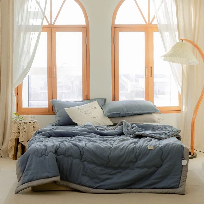 Lightweight Japanese Cotton Quilted Summer Quilt  Soft Breathable And Washable 11