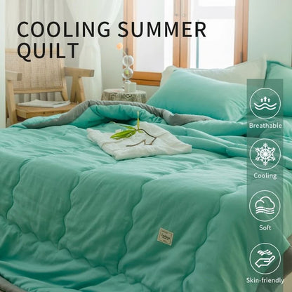 Lightweight Japanese Cotton Quilted Summer Quilt  Soft Breathable And Washable 2
