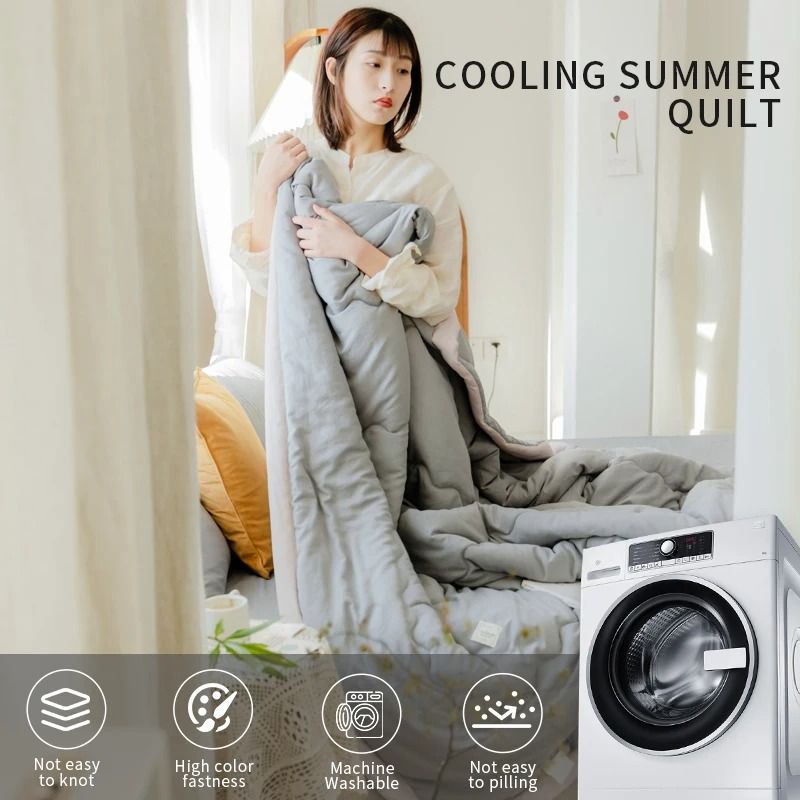 Lightweight Japanese Cotton Quilted Summer Quilt  Soft Breathable And Washable 3