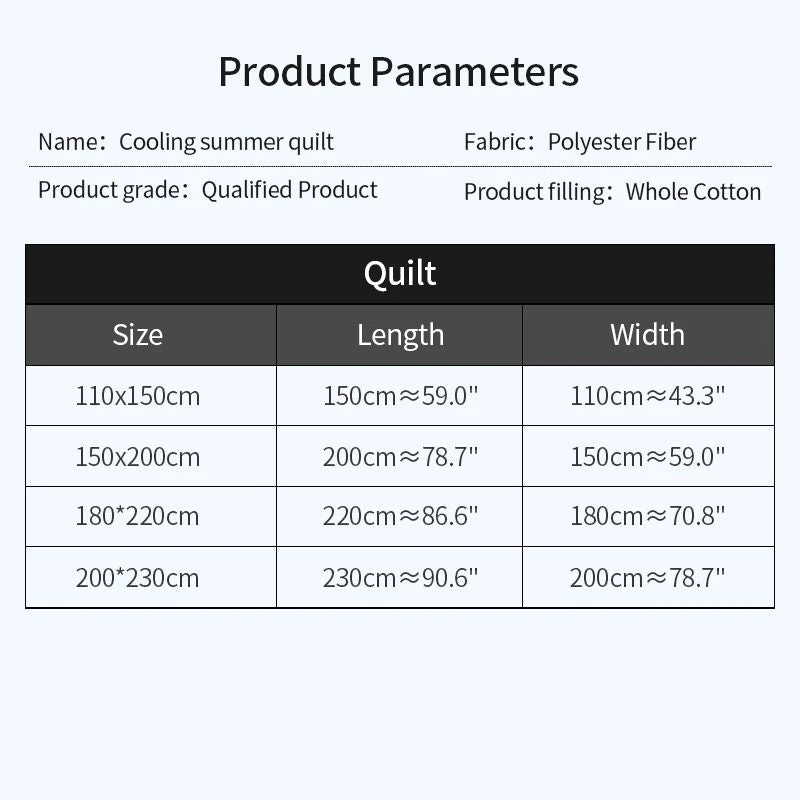 Lightweight Japanese Cotton Quilted Summer Quilt  Soft Breathable And Washable 6