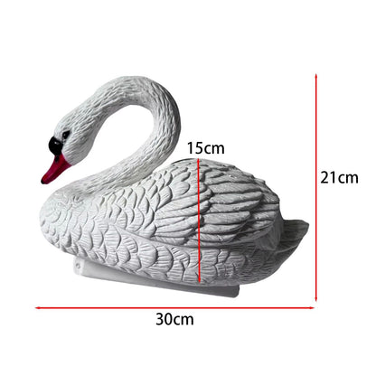 ElegantFloat Handwoven Floating Swan Figurine  Decorative Garden  Pond Ornament 5