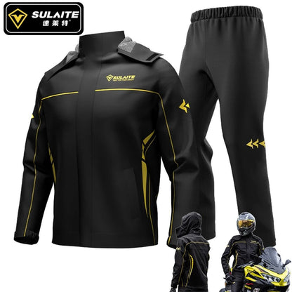 Waterproof Motorcycle Rain Suit With Pants  Breathable Reflective And Protective 2Piece Riding Gear 1