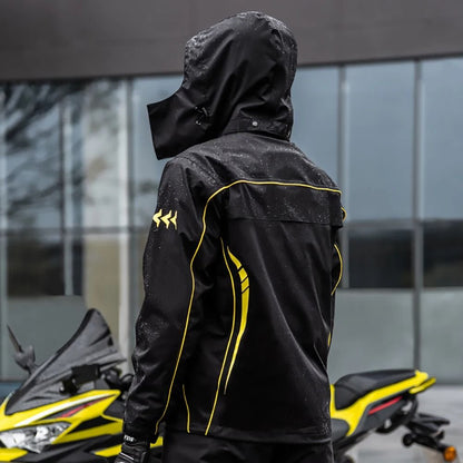 Waterproof Motorcycle Rain Suit With Pants  Breathable Reflective And Protective 2Piece Riding Gear 2