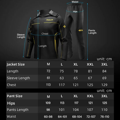 Waterproof Motorcycle Rain Suit With Pants  Breathable Reflective And Protective 2Piece Riding Gear 5
