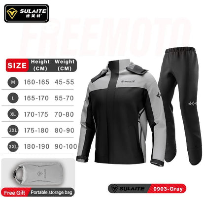 Waterproof Motorcycle Rain Suit With Pants  Breathable Reflective And Protective 2Piece Riding Gear 6