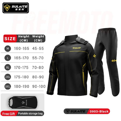 Waterproof Motorcycle Rain Suit With Pants  Breathable Reflective And Protective 2Piece Riding Gear 7