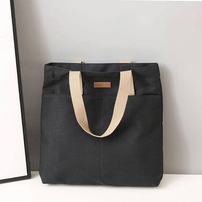 Canvas Tote Shoulder Bag  Large Capacity Reusable And Stylish Everyday Carryall 7