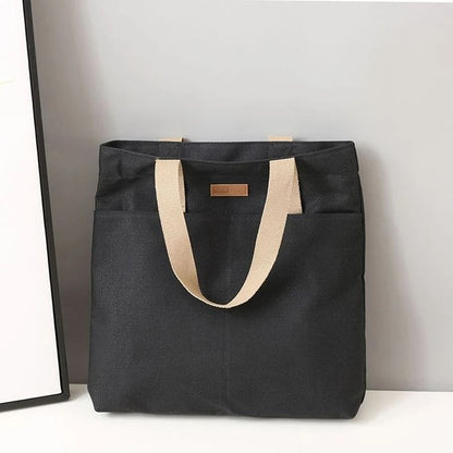 Canvas Tote Shoulder Bag  Large Capacity Reusable And Stylish Everyday Carryall 7