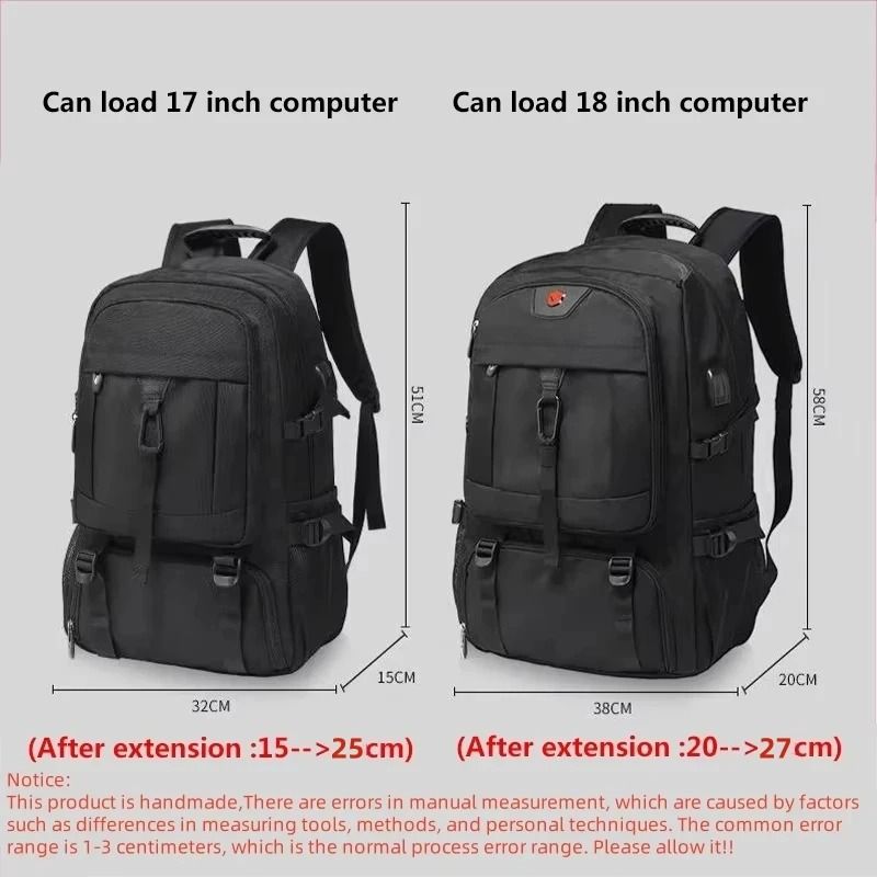 Large Capacity Waterproof Travel Backpack  50L And 80L Expandable Outdoor Hiking And Business Bag 6