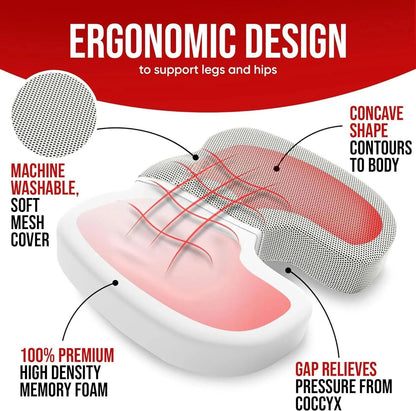 Ergonomic Memory Cotton Seat Cushion  Orthopedic Office And Car Chair Pad For Back Pain Relief 2
