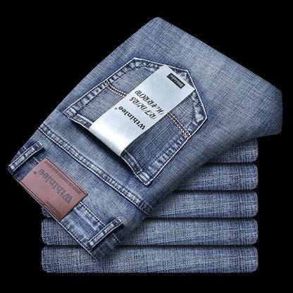 Mens Classic Straight Stretch Jeans  Casual Business Denim Pants For Work And Everyday Wear 6