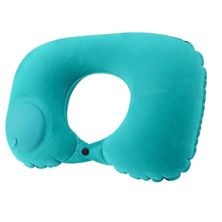 Inflatable Travel Neck Pillow With Soft Flocking Fabric  Portable UShaped Support Cushion For Airpl 9