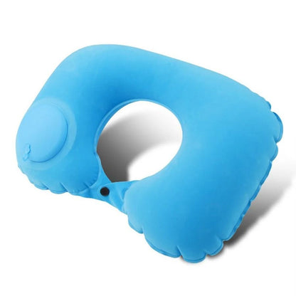 Inflatable Travel Neck Pillow With Soft Flocking Fabric  Portable UShaped Support Cushion For Airpl 11