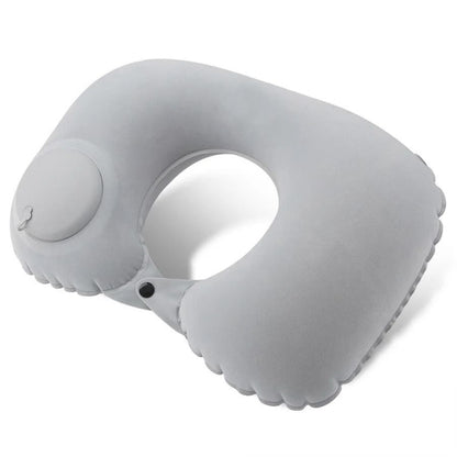 Inflatable Travel Neck Pillow With Soft Flocking Fabric  Portable UShaped Support Cushion For Airpl 6