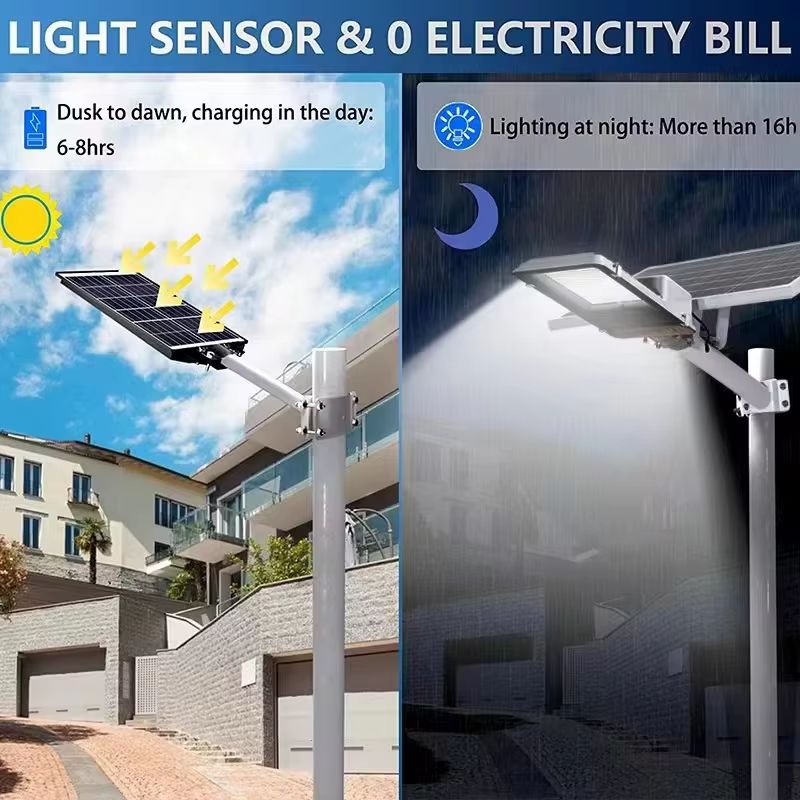 8000mAh High Power Aluminum Solar Street Light  Waterproof Outdoor Garden Wall Lamp For Garage  Ter 3