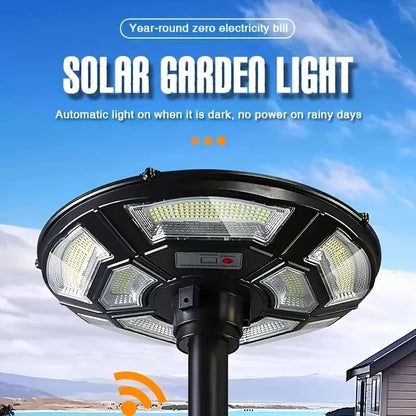 UFO Solar Powered Outdoor Yard Light With Motion Sensor  Automatic DusktoDawn Courtyard Lighting 1