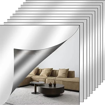 Acrylic Mirror Wall Sticker  4Piece 30x25 Cm Soft SelfAdhesive 3D Decorative Sheet Set 6