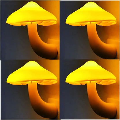 LED Light Sensor Night Light Mushroom Plug In Wall Lamp For Bedroom And Bathroom 5