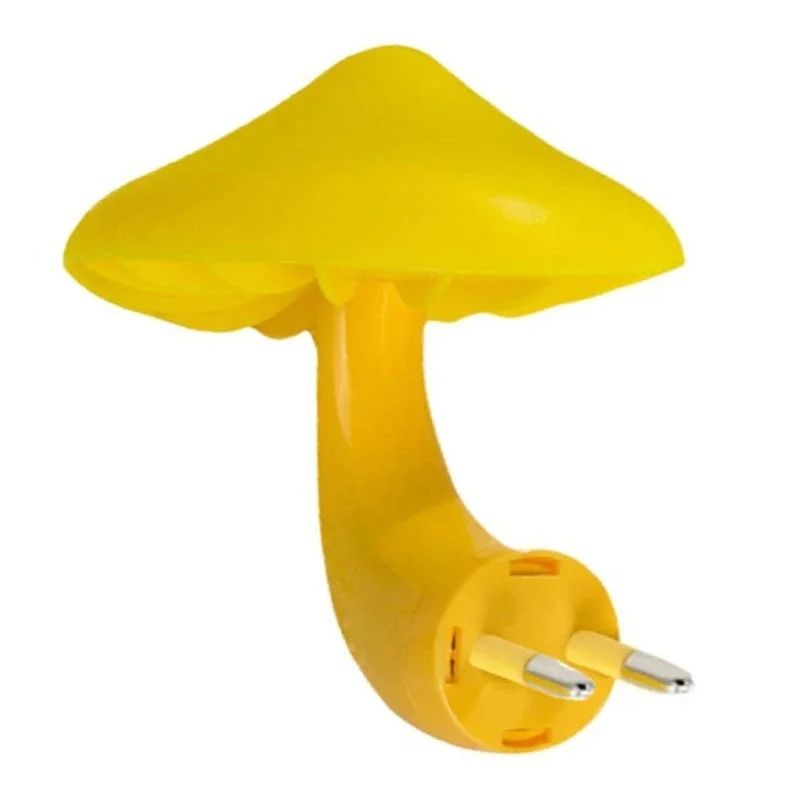 LED Light Sensor Night Light Mushroom Plug In Wall Lamp For Bedroom And Bathroom 6