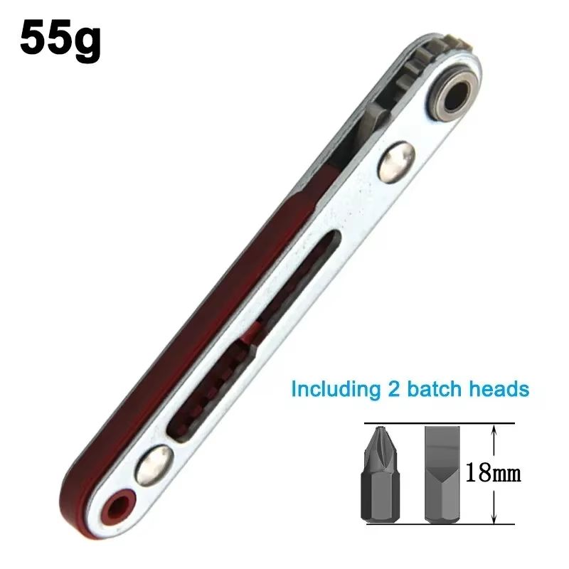 Red Elbow Bidirectional Ratchet Screwdriver  NarrowSpace Corner  RightAngle CrossSlotted Tool 7
