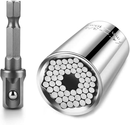 Multifunctional 7–19 mm Magic Socket Extension Rod Set – One Tool, Many Nuts & Bolts