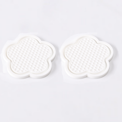 Flower Shaped Car Cup Coaster Silicone Waterproof Non Slip Sift Proof Spill Saucer Car Accessories 6