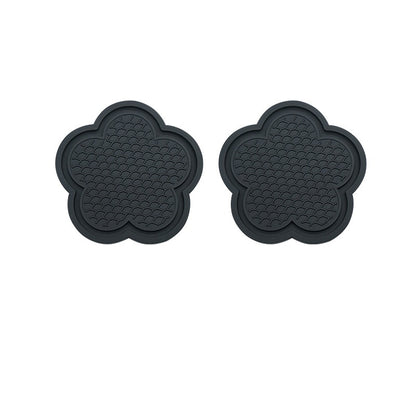 Flower Shaped Car Cup Coaster Silicone Waterproof Non Slip Sift Proof Spill Saucer Car Accessories 8