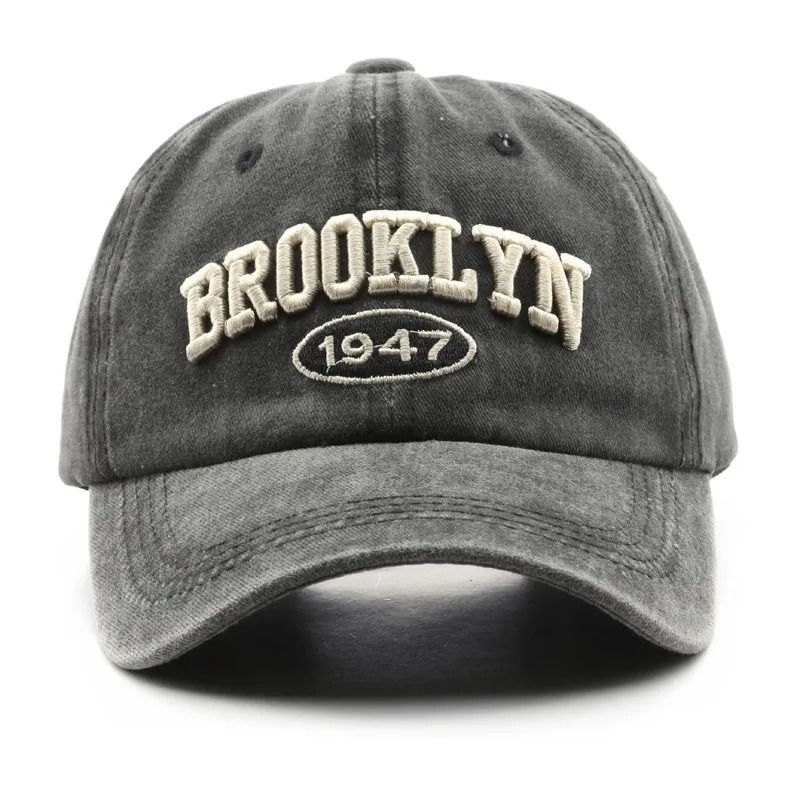 Retro Brooklyn Embroidered Baseball Cap  Adjustable Cotton Snapback Hat For Men  Women 1