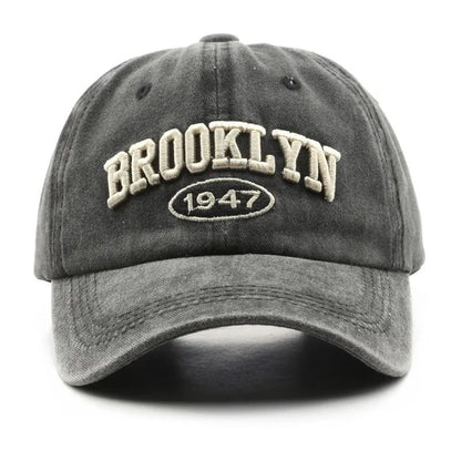 Retro Brooklyn Embroidered Baseball Cap  Adjustable Cotton Snapback Hat For Men  Women 1
