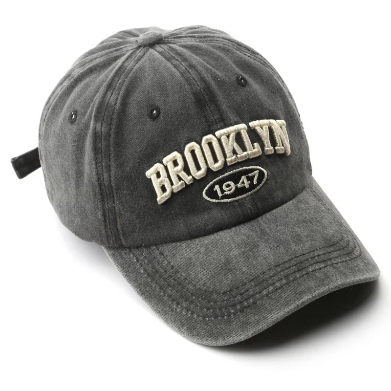 Retro Brooklyn Embroidered Baseball Cap  Adjustable Cotton Snapback Hat For Men  Women 2