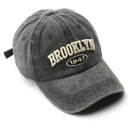 Retro Brooklyn Embroidered Baseball Cap  Adjustable Cotton Snapback Hat For Men  Women 2