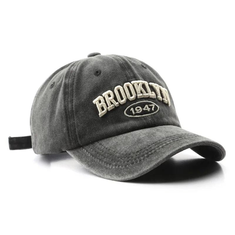 Retro Brooklyn Embroidered Baseball Cap  Adjustable Cotton Snapback Hat For Men  Women 3