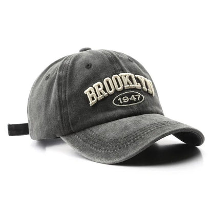 Retro Brooklyn Embroidered Baseball Cap  Adjustable Cotton Snapback Hat For Men  Women 3