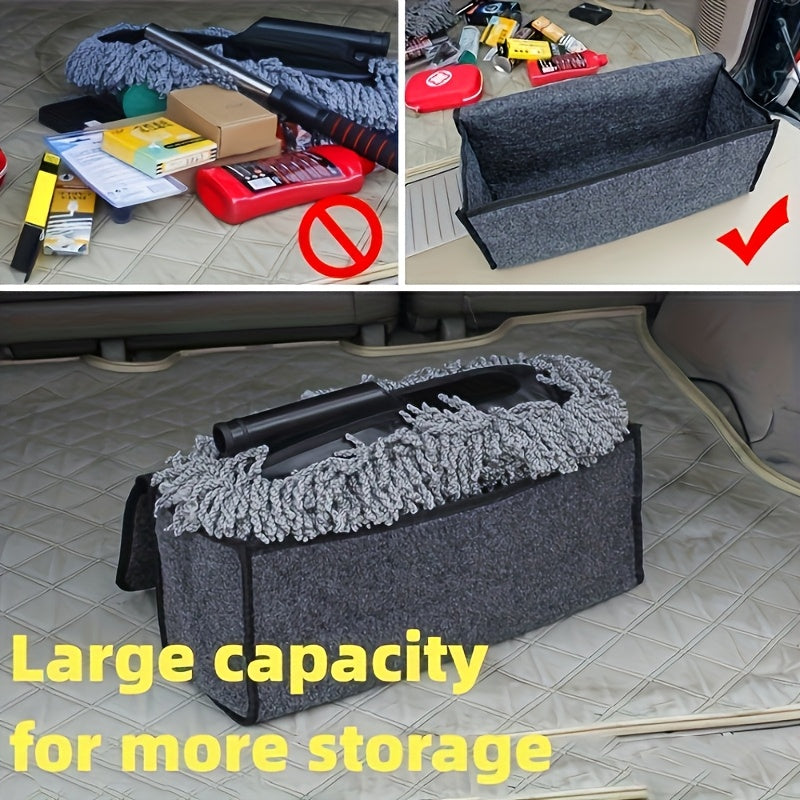 Soft Felt Car Trunk Organizer Large Storage Bag Auto Accessories Tool Case 3