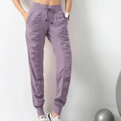 Womens Quick Dry Drawstring Joggers Athletic Gym Sweatpants With Pockets 3