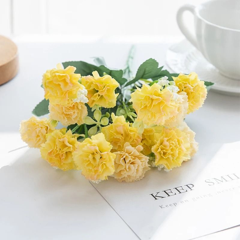 Artificial Carnation Bouquet Home Wedding Table Decor 12