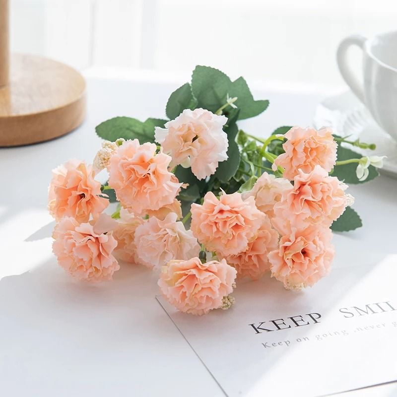 Artificial Carnation Bouquet Home Wedding Table Decor 13