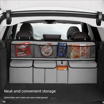Car Seat Back Hanging Bag, Car Trunk Storage Organizer, Multi Functional Mesh Bag for Vehicle Interior