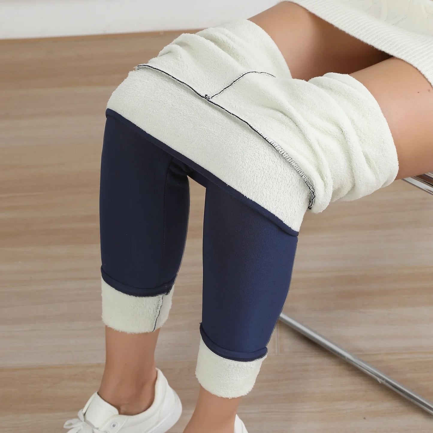 Womens Winter Fleece Lined Leggings High Waist Velvet Warm Tights 8