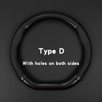 Carbon Fiber Leather Steering Wheel Cover Universal Fit Three Dimensional Anti Slip Trendy Car Inte 6