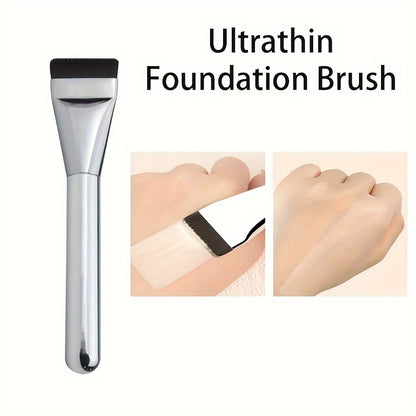 Oval Foundation Brush, Multi-Use Ultra-Fine Bristle, Hypoallergenic Nylon Makeup Brush for Perfect Face Contouring