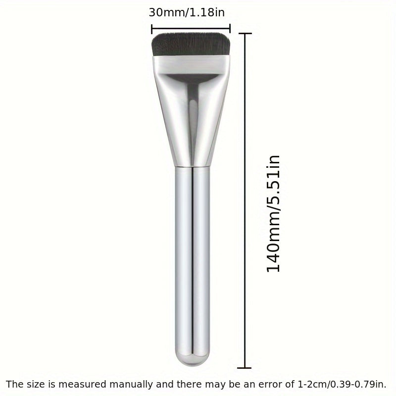 Oval Foundation Brush, Multi-Use Ultra-Fine Bristle, Hypoallergenic Nylon Makeup Brush for Perfect Face Contouring