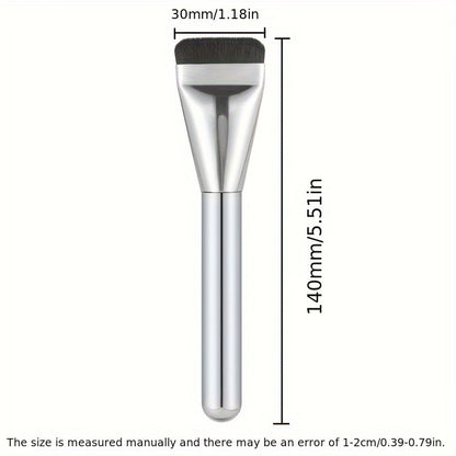 Oval Foundation Brush, Multi-Use Ultra-Fine Bristle, Hypoallergenic Nylon Makeup Brush for Perfect Face Contouring