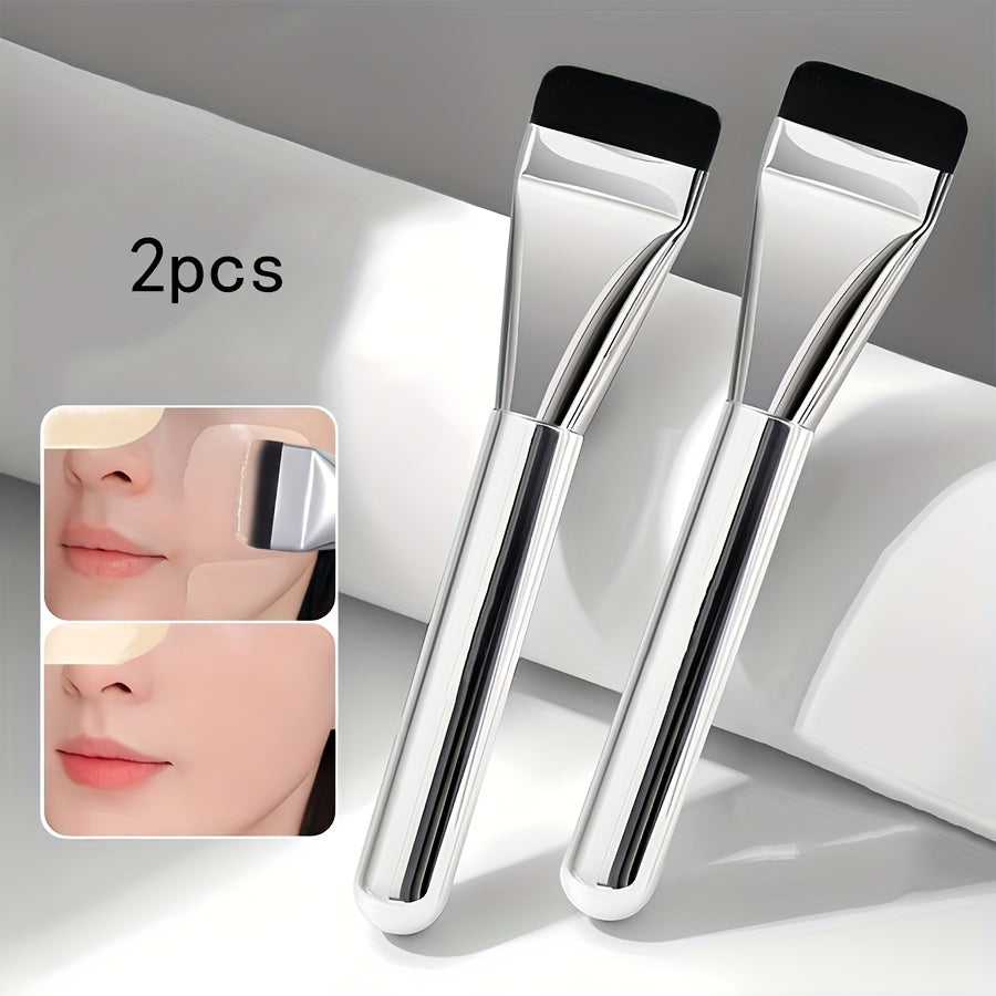 Oval Foundation Brush, Multi-Use Ultra-Fine Bristle, Hypoallergenic Nylon Makeup Brush for Perfect Face Contouring