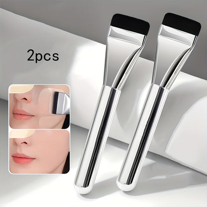Oval Foundation Brush, Multi-Use Ultra-Fine Bristle, Hypoallergenic Nylon Makeup Brush for Perfect Face Contouring