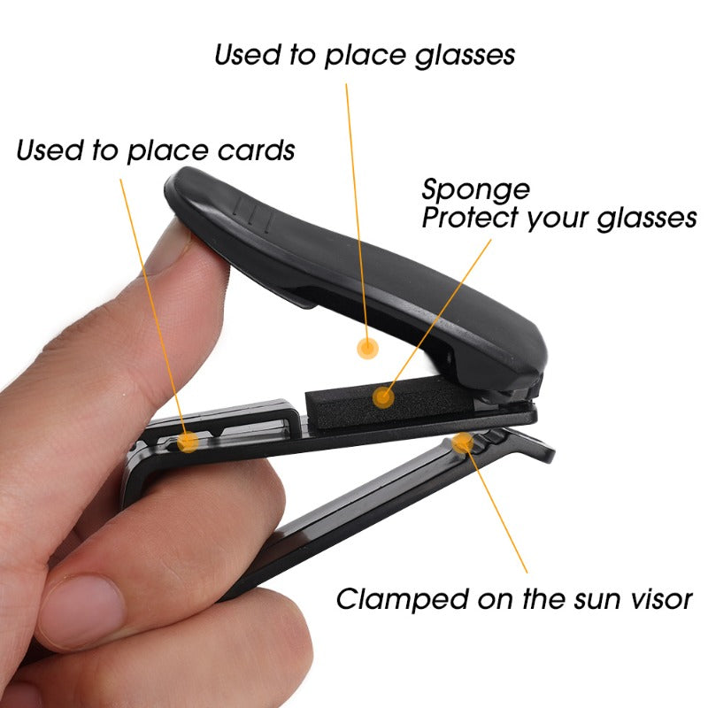 Universal Car Sunglasses Clip Auto Visor Glasses Box Ticket Holder Eyeglasses Storage Case Accessor 3