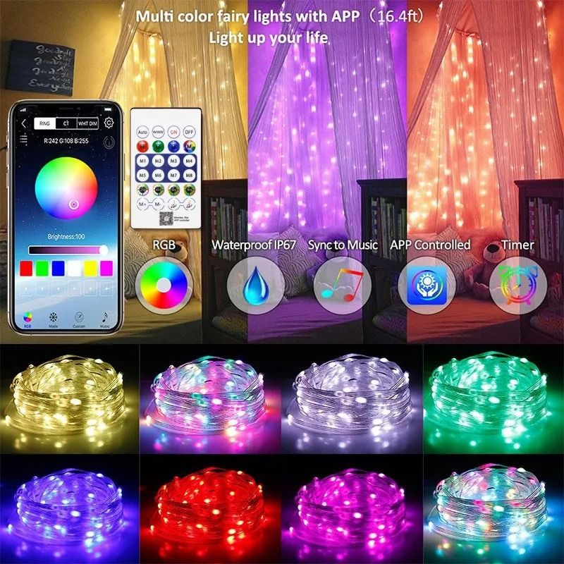 RGBIC LED String Light With Bluetooth App Control 5