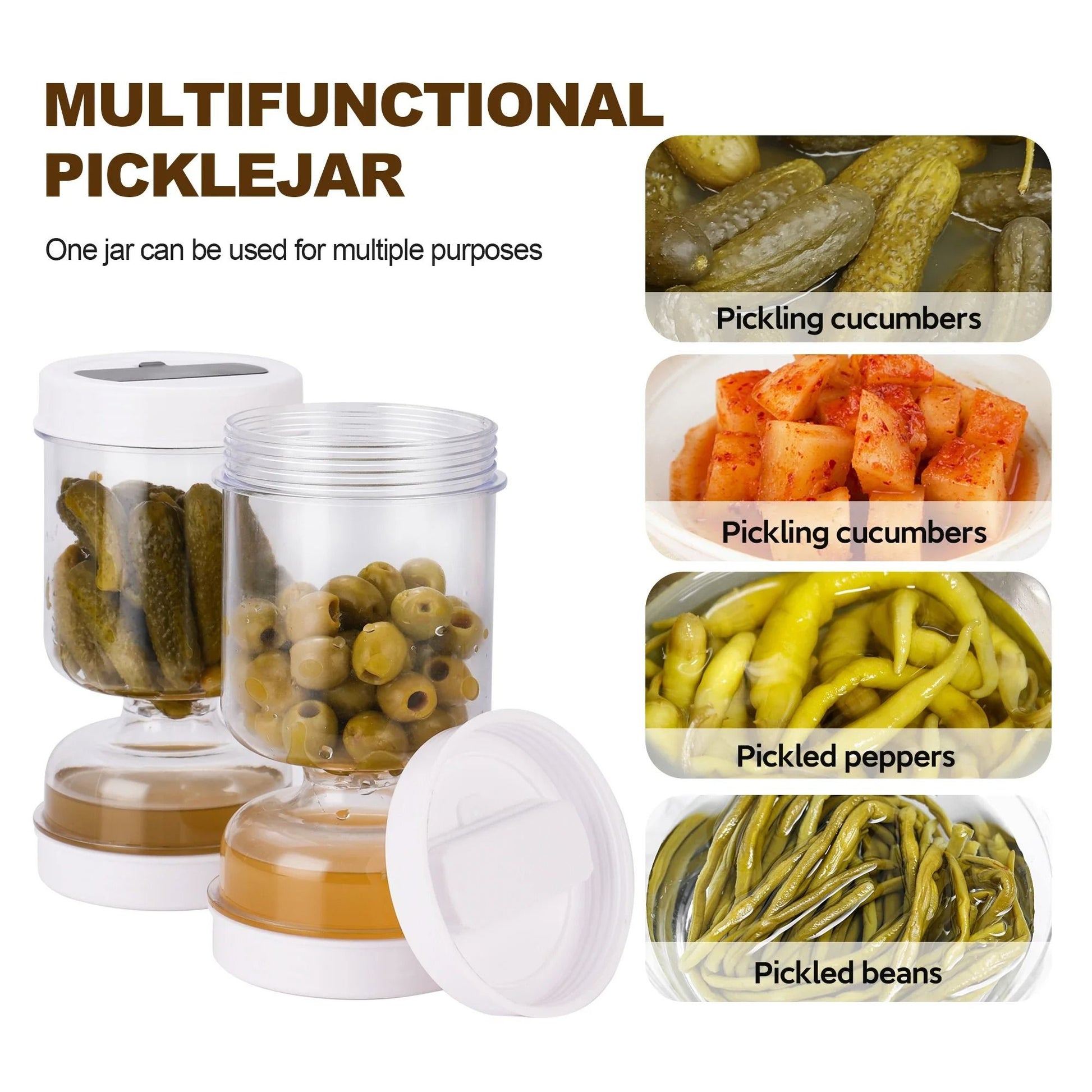 Pickle Jar With Fork And Juice Separator 4