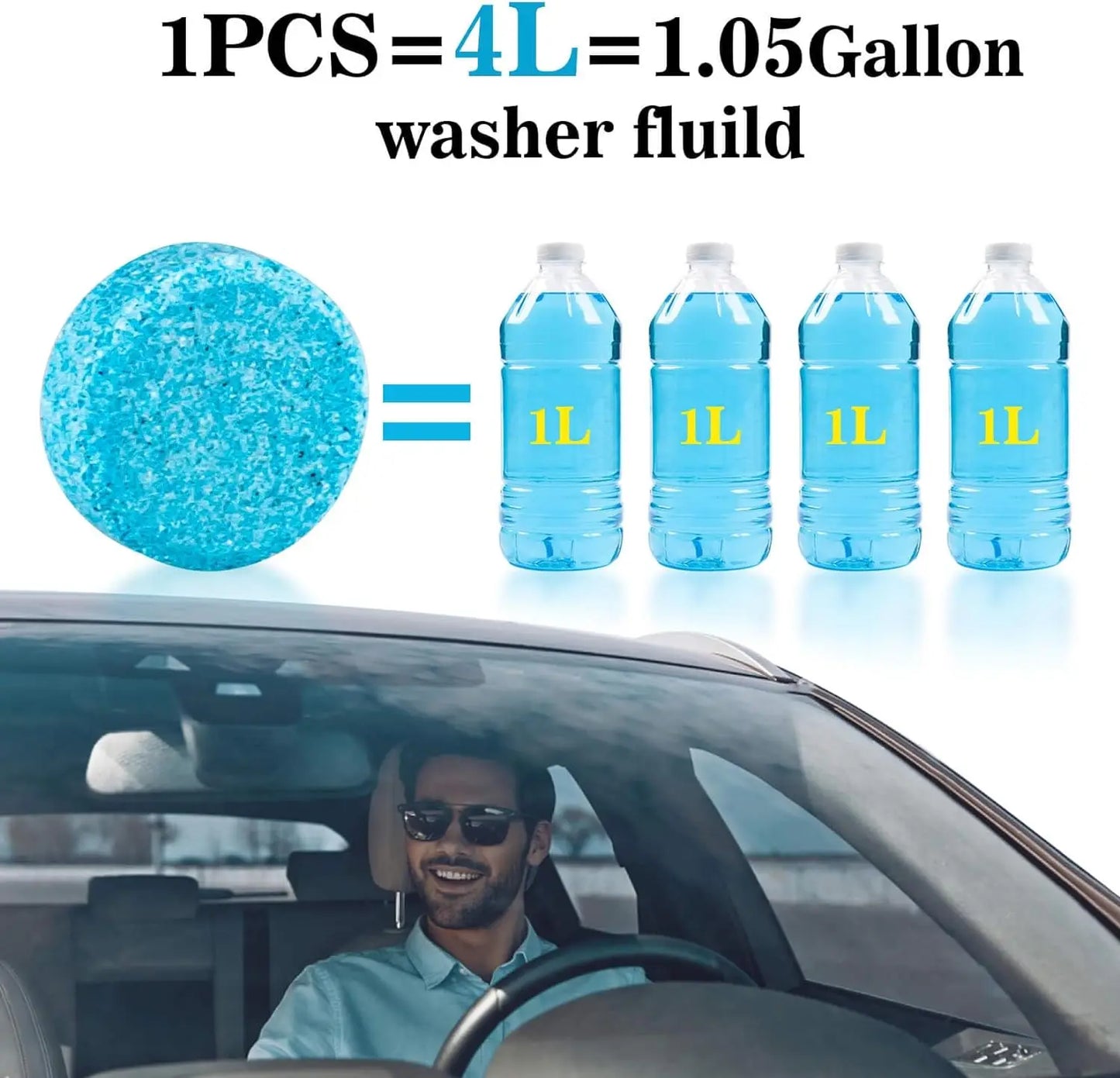 Solid Effervescent Wiper Tablet For Car Car Windshield Washer Fluid Concentrated Tablets Window Gla 1